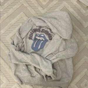 American Eagle Outfitters Gray Rolling Stones Hoodie
